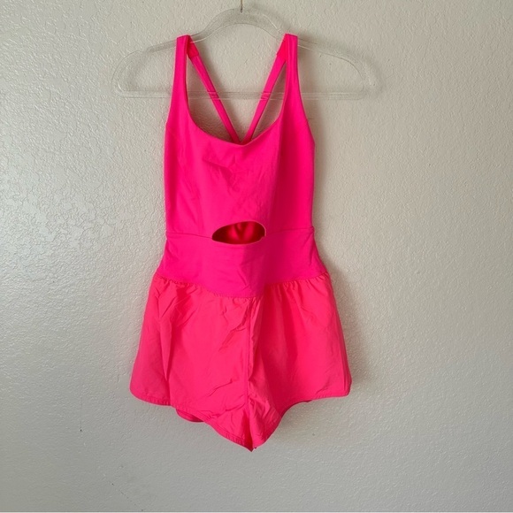 New Free People hot pink righteous runsie - Picture 2 of 11